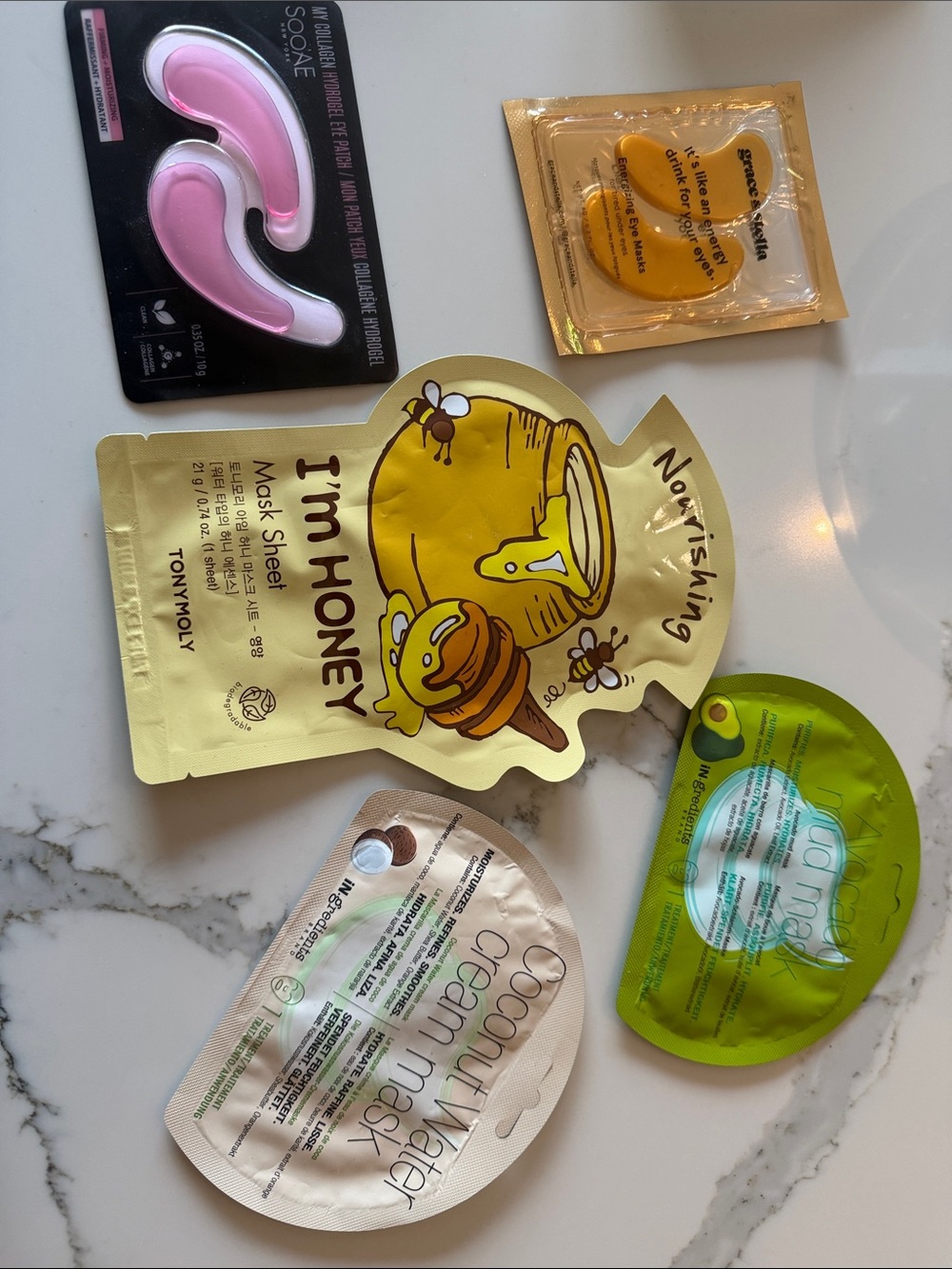 Face mask and under eye mask set